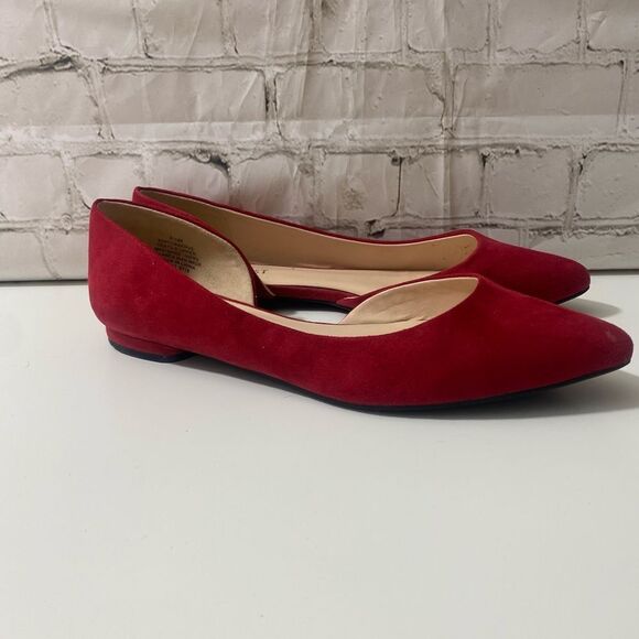 Red Suede Flats - Picture 1 of 9